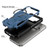iPhone 17 Pro Armor Magsafe Holder PC Hybrid TPU Phone Case - Dark Blue iPhone 17 Pro Armor Magsafe Holder PC Hybrid TPU Phone Case - Dark Blue