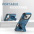 iPhone 17 Pro Armor Magsafe Holder PC Hybrid TPU Phone Case - Dark Blue iPhone 17 Pro Armor Magsafe Holder PC Hybrid TPU Phone Case - Dark Blue
