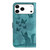 iPhone 17 Pro Butterfly Cat Embossing Flip Leather Phone Case - Wathet iPhone 17 Pro Butterfly Cat Embossing Flip Leather Phone Case - Wathet