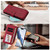iPhone 17 Pro Butterfly Love Flower Multi-card Zipper Wallet Leather Phone Case - Wine Red