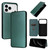 iPhone 17 Pro Carbon Fiber Texture Flip Leather Phone Case - Green iPhone 17 Pro Carbon Fiber Texture Flip Leather Phone Case - Green