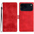 iPhone 17 Pro Cherry Blossom Butterfly Skin Feel Embossed PU Phone Case - Red