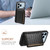 iPhone 17 Pro Crocodile Texture Card Bag Design Full Coverage Phone Case - Black