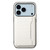 iPhone 17 Pro Crocodile Texture Card Bag Design Full Coverage Phone Case - White