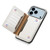 iPhone 17 Pro Crocodile Texture Card Bag Design Full Coverage Phone Case - White