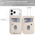 iPhone 17 Pro Crossbody Flower Pattern Leather Phone Case - White