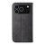iPhone 17 Pro Cubic Grid Calf Texture Magnetic Leather Phone Case - Black