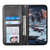 iPhone 17 Pro Cubic Grid Calf Texture Magnetic Leather Phone Case - Black