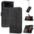 iPhone 17 Pro Cubic Skin Feel Flip Leather Phone Case - Black