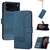 iPhone 17 Pro Cubic Skin Feel Flip Leather Phone Case - Blue