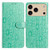 iPhone 17 Pro Daisy Embossed Leather Phone Case - Green