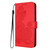 iPhone 17 Pro Datura Flower Embossed Flip Leather Phone Case - Red