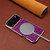 iPhone 17 Pro Denior Crocodile Texture Genuine Leather Electroplating Phone Case - Purple