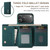 iPhone 17 Pro DG.MING M1 Series 3-Fold Multi Card Wallet Leather Phone Case - Green