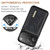 iPhone 17 Pro DG.MING M2 Series 3-Fold Card Bag Wallet Leather Phone Case - Black