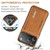 iPhone 17 Pro DG.MING M2 Series 3-Fold Card Bag Wallet Leather Phone Case - Brown