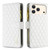 iPhone 17 Pro Diamond Lattice Zipper Wallet Leather Flip Phone Case - White