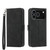 iPhone 17 Pro Dierfeng Dream Line TPU Hybrid PU Leather Phone Case - Black