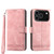 iPhone 17 Pro Dierfeng Dream Line TPU Hybrid PU Leather Phone Case - Pink