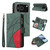 iPhone 17 Pro Dual-color 9 Card Slots Zipper Wallet Leather Phone Case - Green iPhone 17 Pro Dual-color 9 Card Slots Zipper Wallet Leather Phone Case - Green