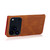 iPhone 17 Pro Dual-color Stitching Leather Phone Case - Brown Red