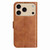 iPhone 17 Pro Dual-Folded S-shape Leather Phone Case - Brown