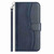 iPhone 17 Pro Dual-Folded S-shape Leather Phone Case - Navy Blue