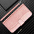 iPhone 17 Pro Dual-Folded S-shape Leather Phone Case - Rose Gold