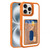 iPhone 17 Pro Electroplated Card Bag Acrylic Hybrid TPU Phone Case - Orange