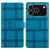 iPhone 17 Pro Embossed Checkered Leather Phone Case - Blue