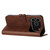 iPhone 17 Pro Embossed Happy Cat Pattern Flip Leather Phone Case - Brown