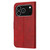 iPhone 17 Pro Embossed Happy Cat Pattern Flip Leather Phone Case - Red
