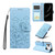iPhone 17 Pro Embossed Heart Dog RFID Blocking Wallet Leather Phone Case - Sky Blue