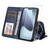 iPhone 17 Pro ENKAY Card Wallet Calf Texture Leather Phone Case with Thickened Glue No White Edge Film - Blue