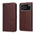 iPhone 17 Pro ENKAY Card Wallet Calf Texture Leather Phone Case with Thickened Glue No White Edge Film - Brown