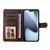 iPhone 17 Pro ENKAY Card Wallet Calf Texture Leather Phone Case with Thickened Glue No White Edge Film - Brown