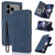 iPhone 17 Pro Fantasy Skin-feel Calfskin Texture Leather Phone Case - Blue