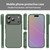 iPhone 17 Pro Fanying Series PC Hybrid TPU Translucent Frosted Phone Case - Olive Green