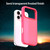 iPhone 17 Pro Fanying Series PC Hybrid TPU Translucent Frosted Phone Case - Rose Red