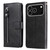 iPhone 17 Pro Fashion Calf Texture Zipper Leather Phone Case - Black