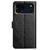 iPhone 17 Pro Flower Embossed Leather Phone Case - Black
