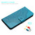 iPhone 17 Pro Flower Embossed Leather Phone Case - Blue