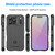 iPhone 17 Pro Full Coverage Shockproof TPU Phone Case - Black