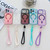 iPhone 17 Pro Gradient Discolor MagSafe Phone Case with Holder / Wrist Strap - Pink