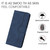 iPhone 17 Pro Heart Pattern Skin Feel Leather Phone Case - Royal Blue