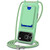 iPhone 17 Pro Integrated Card Bag Solid Color Liquid Silicone Phone Case with Lanyard - Green
