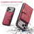 iPhone 17 Pro JEEHOOD J01 Retro Magnetic Detachable Wallet Phone Case - Red