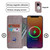 iPhone 17 Pro Kalebol Flip Card Slot MagSafe Leather Phone Case - Black