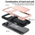 iPhone 17 Pro Kalebol Flip Card Wallet Holder Shockproof Phone Case - Rose Gold