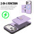 iPhone 17 Pro Kalebol Magnetic Button Card Bag MagSafe Ring Leather Phone Case - Purple